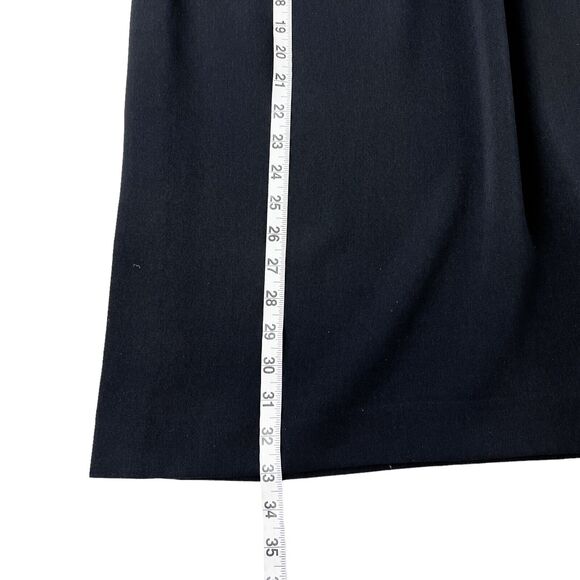 Geoffrey Beene Sport Midi Skirt Size 8P Straight Side Slits Black Polyester Zip - Picture 7 of 9